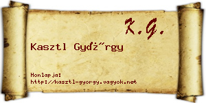 Kasztl György névjegykártya